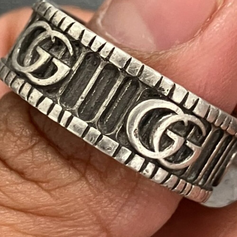 GG Marmont wide ring Ag 925 size 7.5